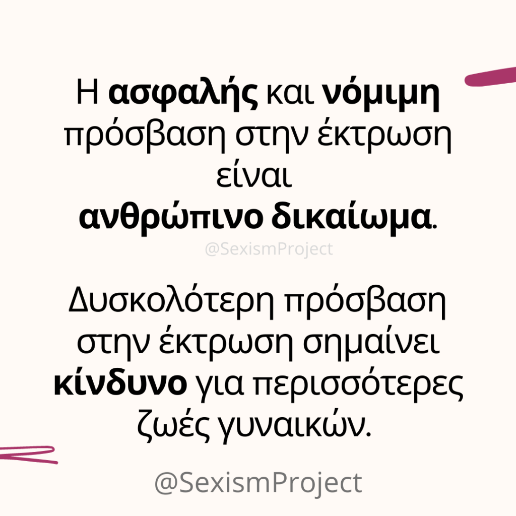 Το δικαίωμα στην έκτρωση